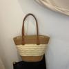 New beach seaside outdoor vacation large capacity shoulder bag woven bag wide shoulder strap