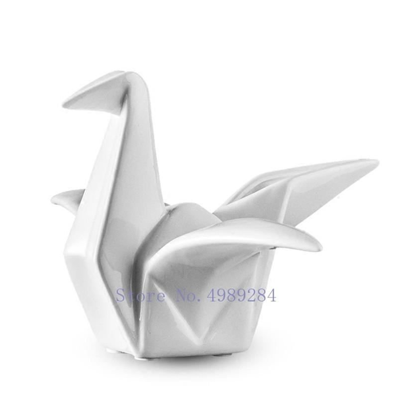 Modern Home Ceramics Thousand Paper Cranes Origami Abstract Handicraft Furnishings Children's Room Decoration Accessories