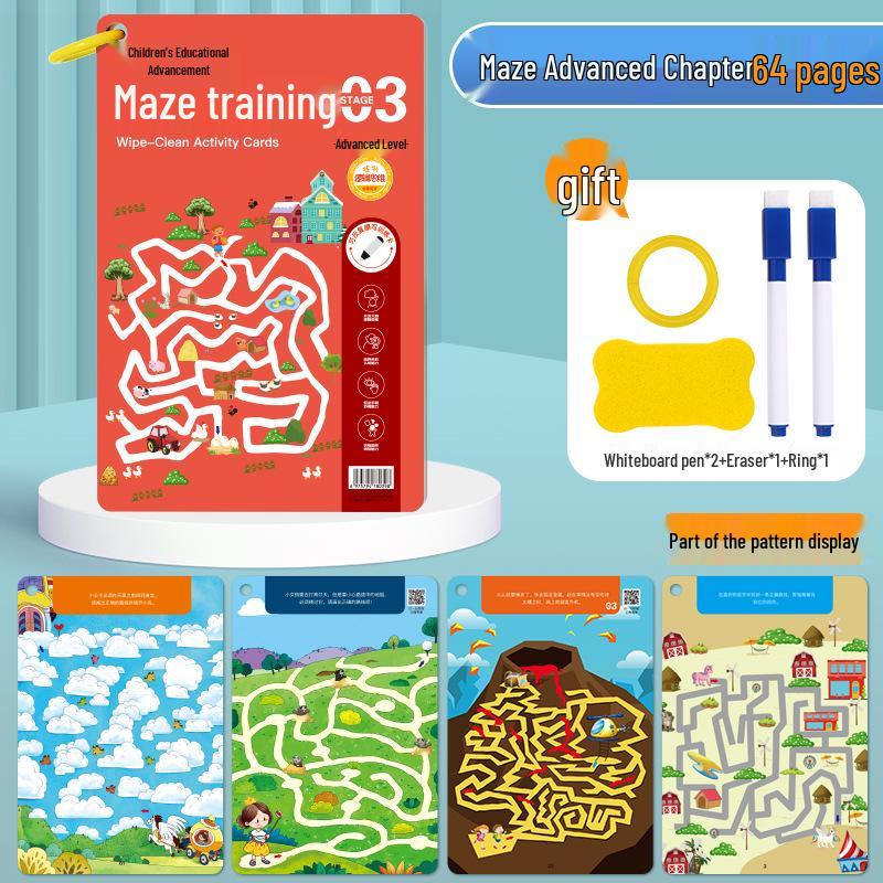 Children's Maze Puzzle Book: Whole Brain Training for Ages 3-4