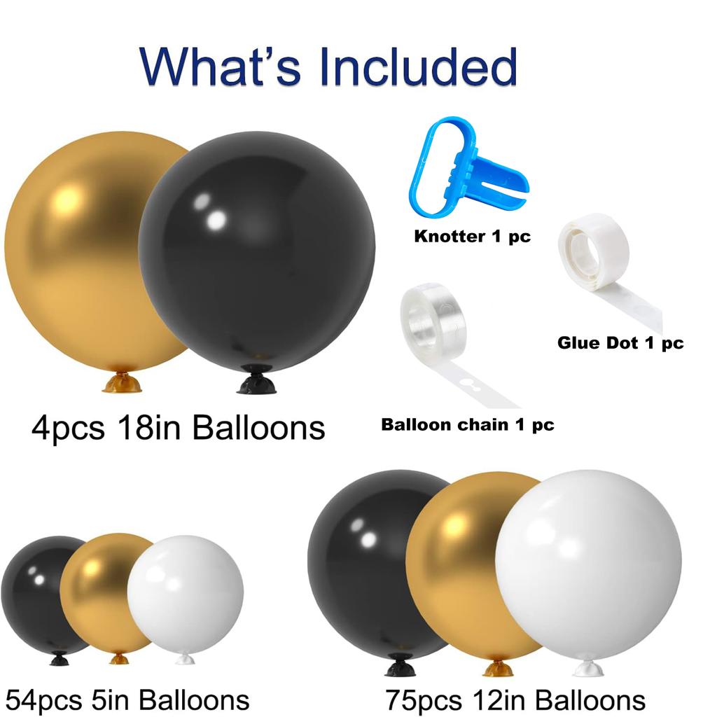133/134 Stück mehrfarbiger Ballon-Kranz-Bogen-Set, geeignet für Geburtstage, Abschlussfeiern, Hochzeiten, Partydekoration