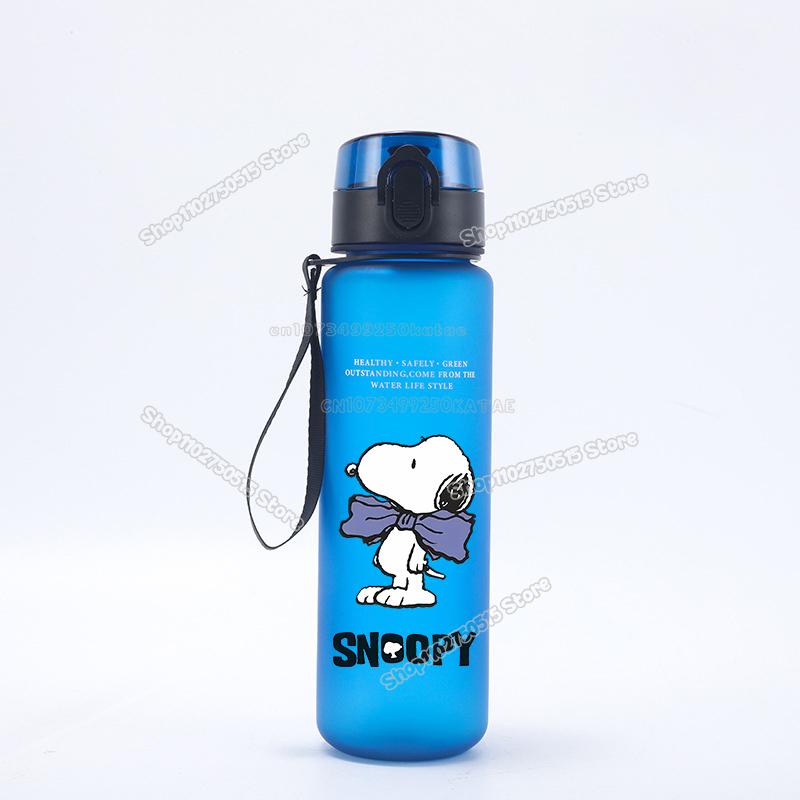 650ml Animation Snoopys Children Water Bottle Boy Girl Outside-Use Sport Straw Mug Animation Design Kids Drink Bottle Leak Proof Polymer Material Jugs