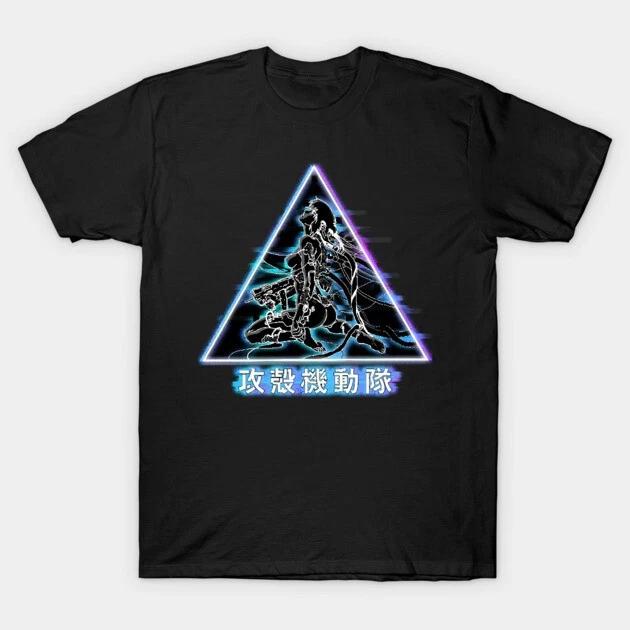The Major Motoko Kusanagi Ghost In The Shell Anime Waifu Black TShirt V12 S