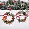 Weihnachtskranz & Baum PVC-Schmuck: Schneemann-, Rentier- & Tannenzapfen-Design