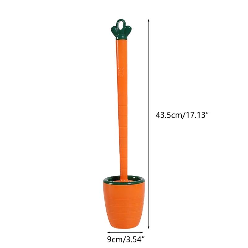 Toilet Brush Lavatory Brush Carrot Toilet Brush Holder Set No Drill Innovative Durable Bathroom Cleaning Brush