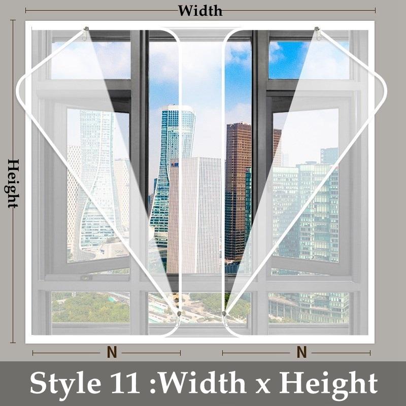 Transparent Window Winter Insulation Film Warm Double Layer Windproof Curtain With Zipper Self-Adhesive Heat Protection Film