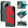 For Xiaomi Redmi Note 14 Pro+ 5G/Note 14 Pro 5G/Poco X7 5G Case Flip Wallet Leather Phone Cover 3 Color Splicing