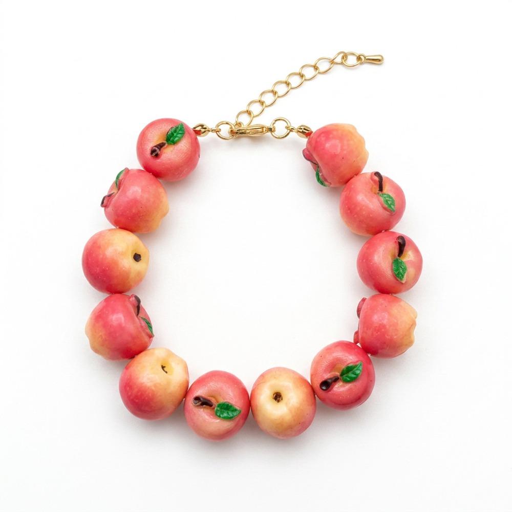 Resin Beads Bracelet Beaded Summer Bohemian Jewelry Simulation Fruit Bracelet Vacation Accessories