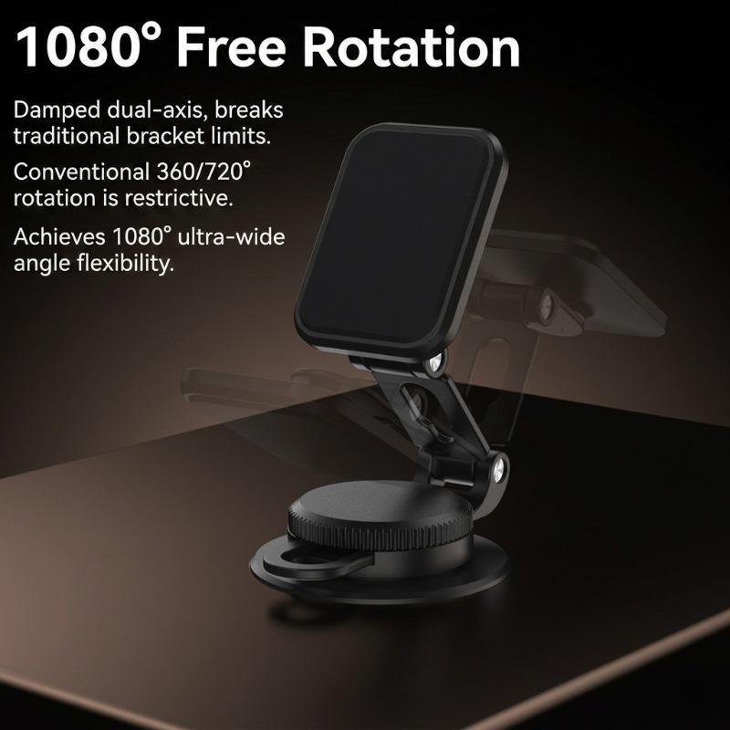 Magnetic Car Phone Holder, Invisible Mount, Universal Dashboard Sticky Stand for Smartphones 360° Rotatable Magnetic Mount