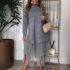2024 Autumn/Winter Women's Casual Mesh Dress Set - European & American Style