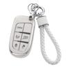 YO&YOYE Jeep Key Fob Cover with Key Chain Soft TPU Key Case Protective for