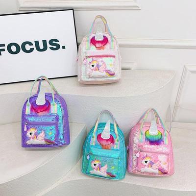 Entzückender Glitzer-Pony-Rucksack - 2025 Schulranzen mit großem Fassungsvermögen für Kinder