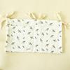 Double-Layer Pure Cotton Baby Stroller Storage Bag with Double Pockets and Printed Bottle Holder