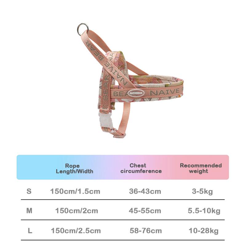 Saddle Design No Pull Dog Harness - Lightweight  Adjustable Leash for Small Medium Dogs Bichon Frise Corgi Walking