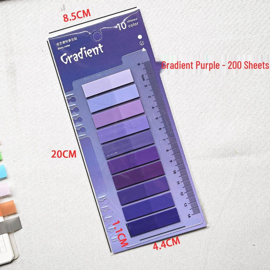 Morandi Color Series Pet Transparent Sticky Notes & Index Tabs Combination