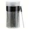 50Pcs Mascara Wands Eyeshadow Sticks With Containers, Disposable Angled Eyebrow Brushes, Eyelash Extension Brushes, Eyebrow Brushes