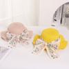 Hot Sale Flower Lace Ribbon Sun Hat Seaside Vacation Bow Sun Hat Wave Edge Stylish Straw Hat