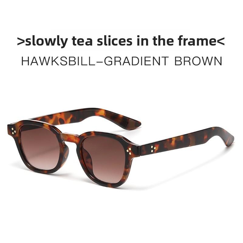 Vintage Round Frame Sunglasses With Uv400 Protection For Fashionable Outings And Travel