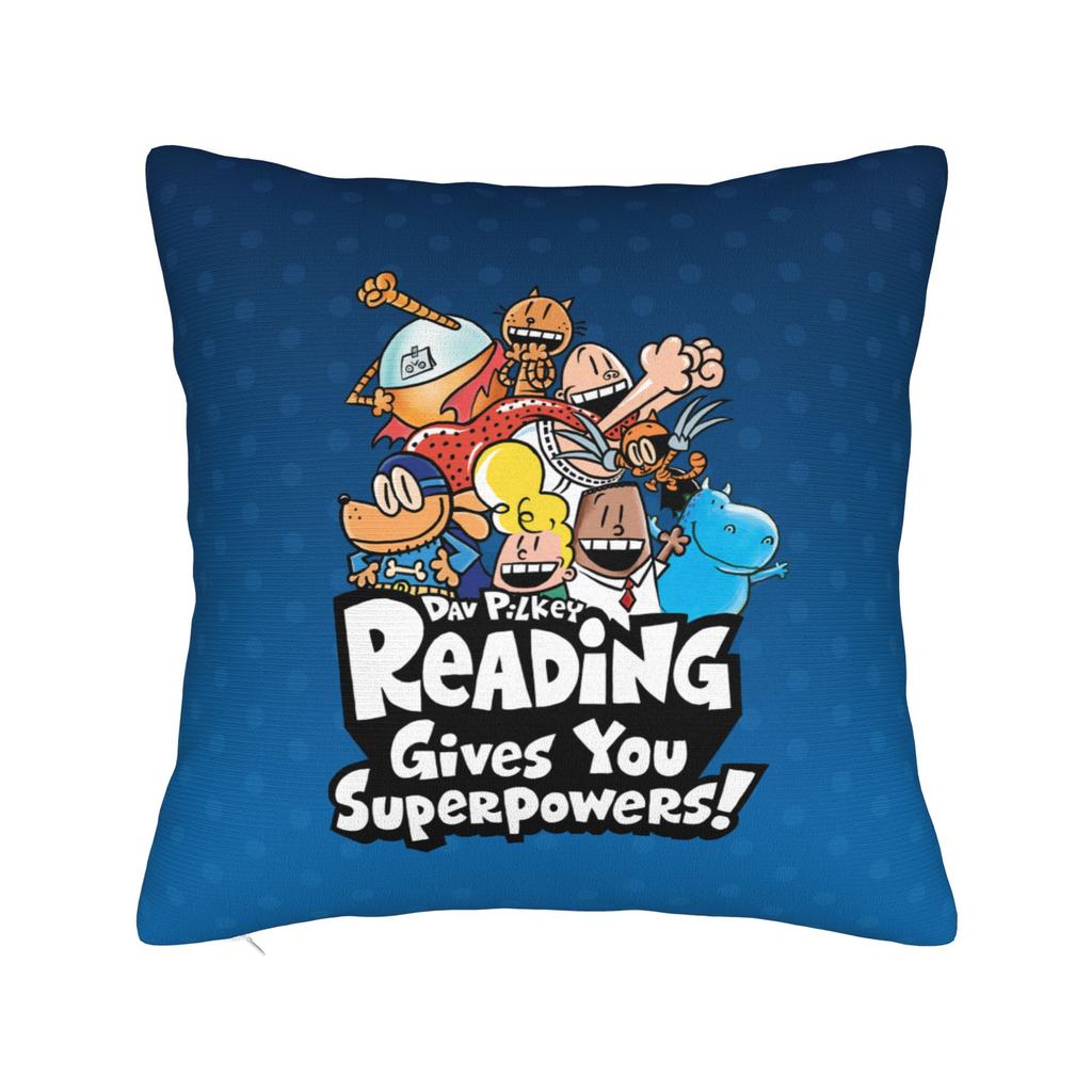 Dog Man Dogman Movie Comic Square Pillow Cases Cartoon Cushion Cover Creative Zippered Decorative Pillowcase for Sofa 40x40cm