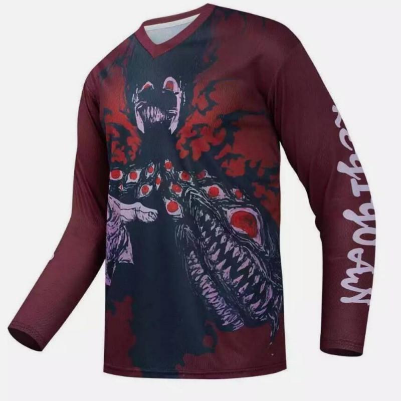 Men Women Off-Road Motorcycle Riding Shirt Long Sleeve Quick Dry T-Shirt Downhill Racing Use
