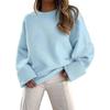 Women's 2026 Long Sleeve Solid Color Round Neck Loose Sweater