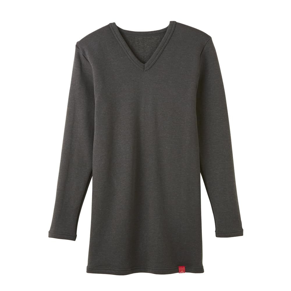 

Gunze Hot Magic Extreme Long Inner Size L V-Neck Shirt, Men s, Black, (MH0809N)