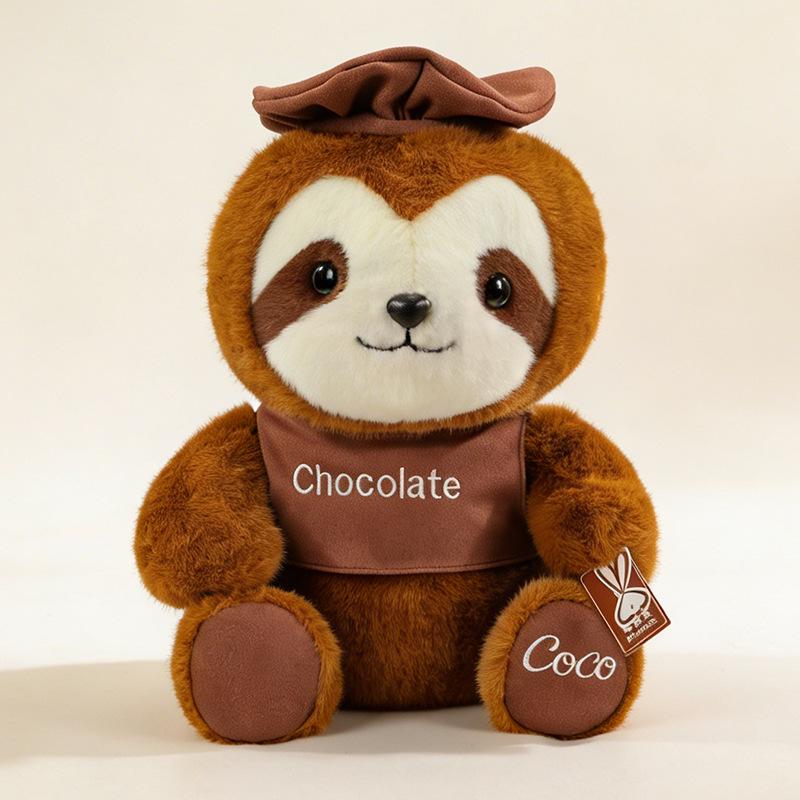 

Genuine Maillard Little Sloth Plush Toy, Soft Caramel-Colored Healing Pillow. 23cm 180g