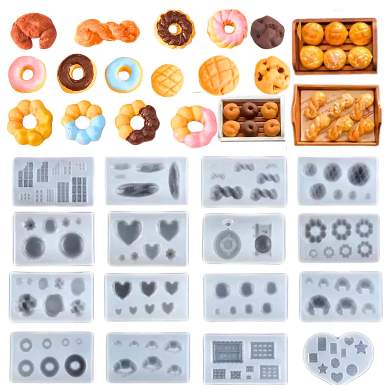 

Miniature Bread Silicone 16 Over 100 Types of and Miniature Silicone Molds, Molds, Pieces, Bread, Sweets, More,