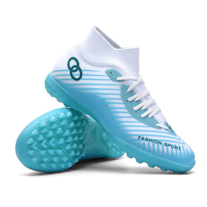 2025 Seamless Fly-woven Football Shoes, Men's and Women's High-top Middle School Students' Training Shoes, Competition Long Nail Broken Nail Shoes