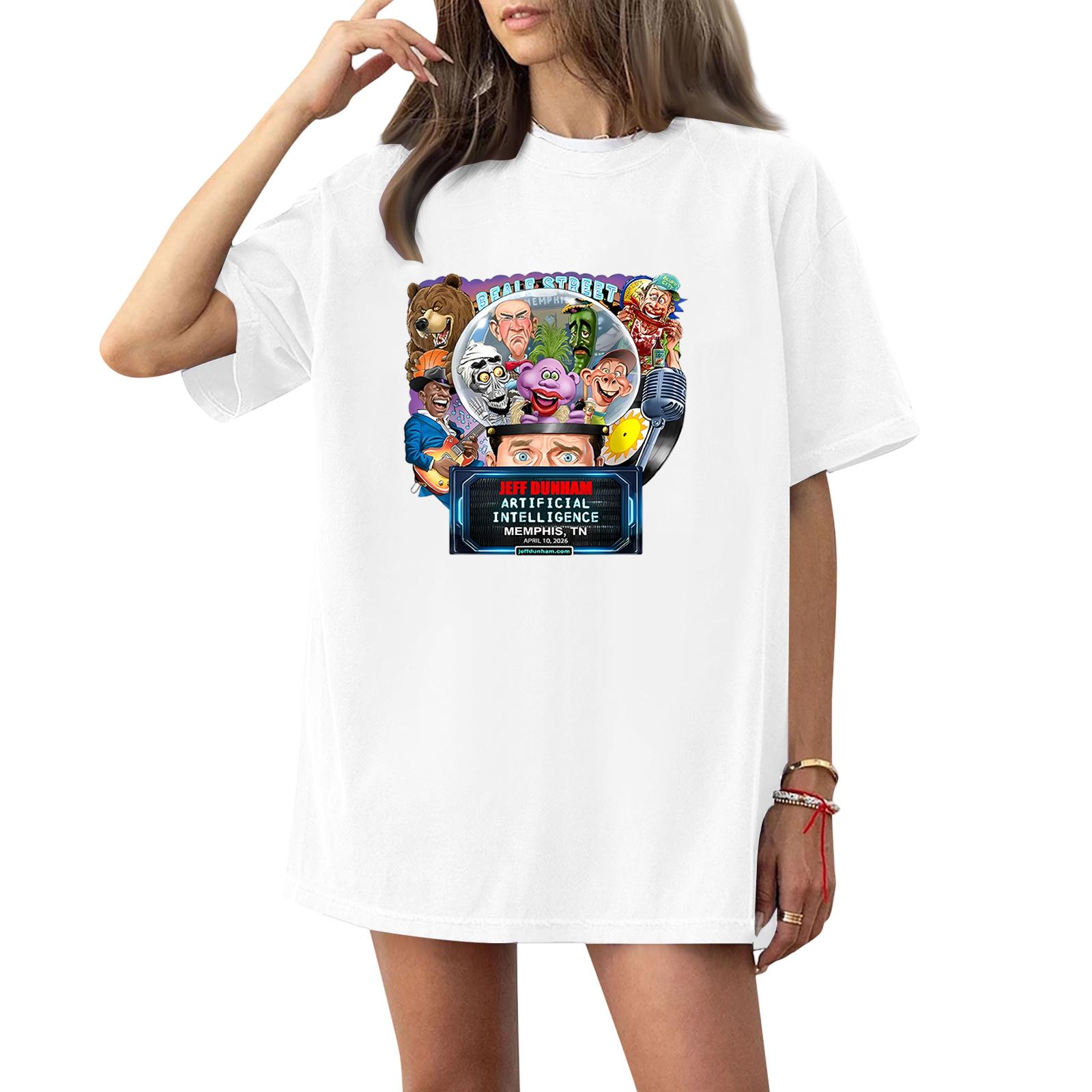 

Women s Fashionable Casual Short Sleeved Printed T-Shirt Round Neck Top XL білий
