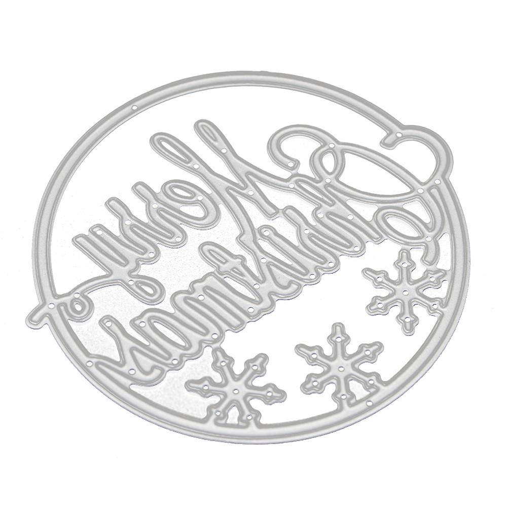 Merry Christmas Metal Cutting Dies Stencils Scrapbooking Embossing DIY Crafts 