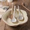 Japanese Coarse Pottery Spoon Household High Appearance Level Small Spoon Long Handle Coffee Cup Spoon Soup Spoon Porridge Spoon