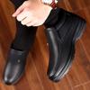 Winter Snow Boots Men Waterproof Men's Casual Leather Shoes Flannel Slip  High Top Slip- Warm Winter Shoes Mens Work Shoes