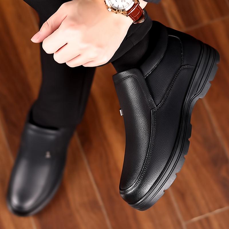 Мужские ботинки slip on fashion высококачественные ботильоны деловые мужские повседневные — фото 4