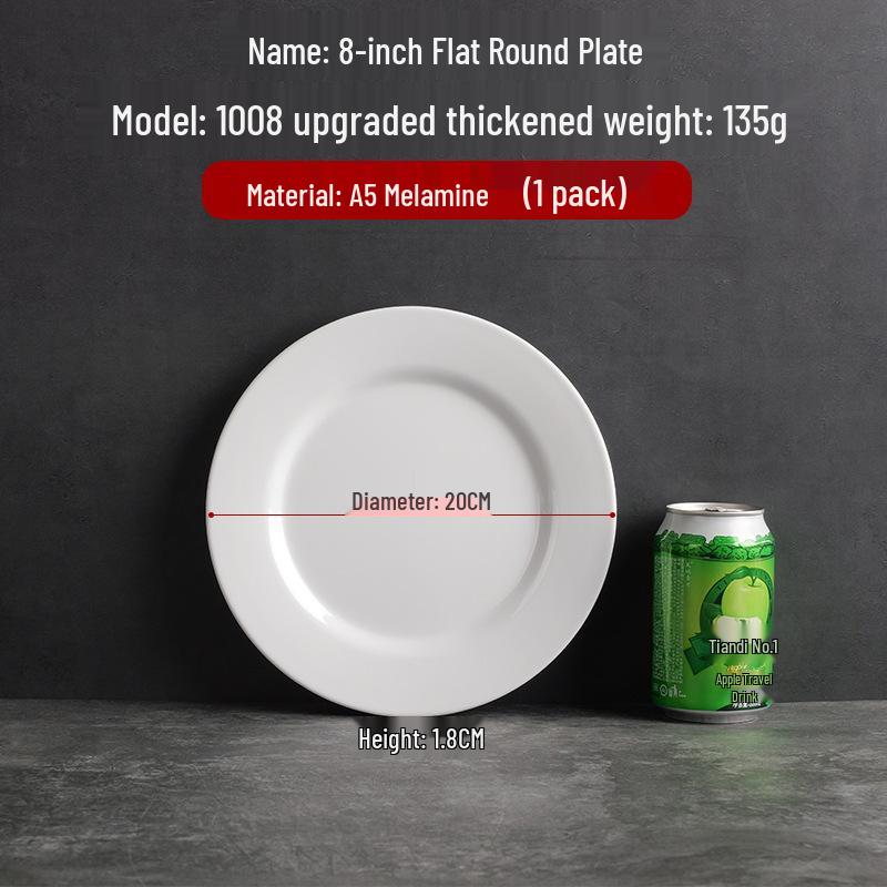 Runde Essteller im Melamin-Porzellan-Stil mit Seidenblumen-Design für Restaurants und Hotels