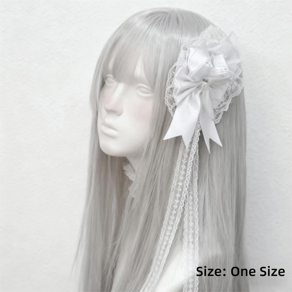 Black Lace Headbands Frilled Headdress Cosplay Hair Clips Gothic Lolita Headwear Cosplay Party
