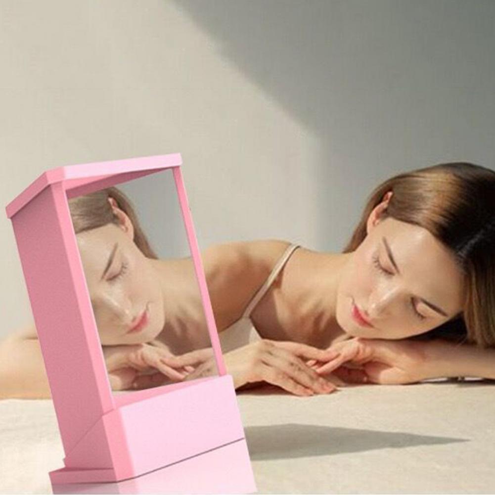 True Face Mirror Precision True Image Vanity Makeup Mirror Non-Magnifying Real Reflections Beauty Mirror Tabletop Ornament