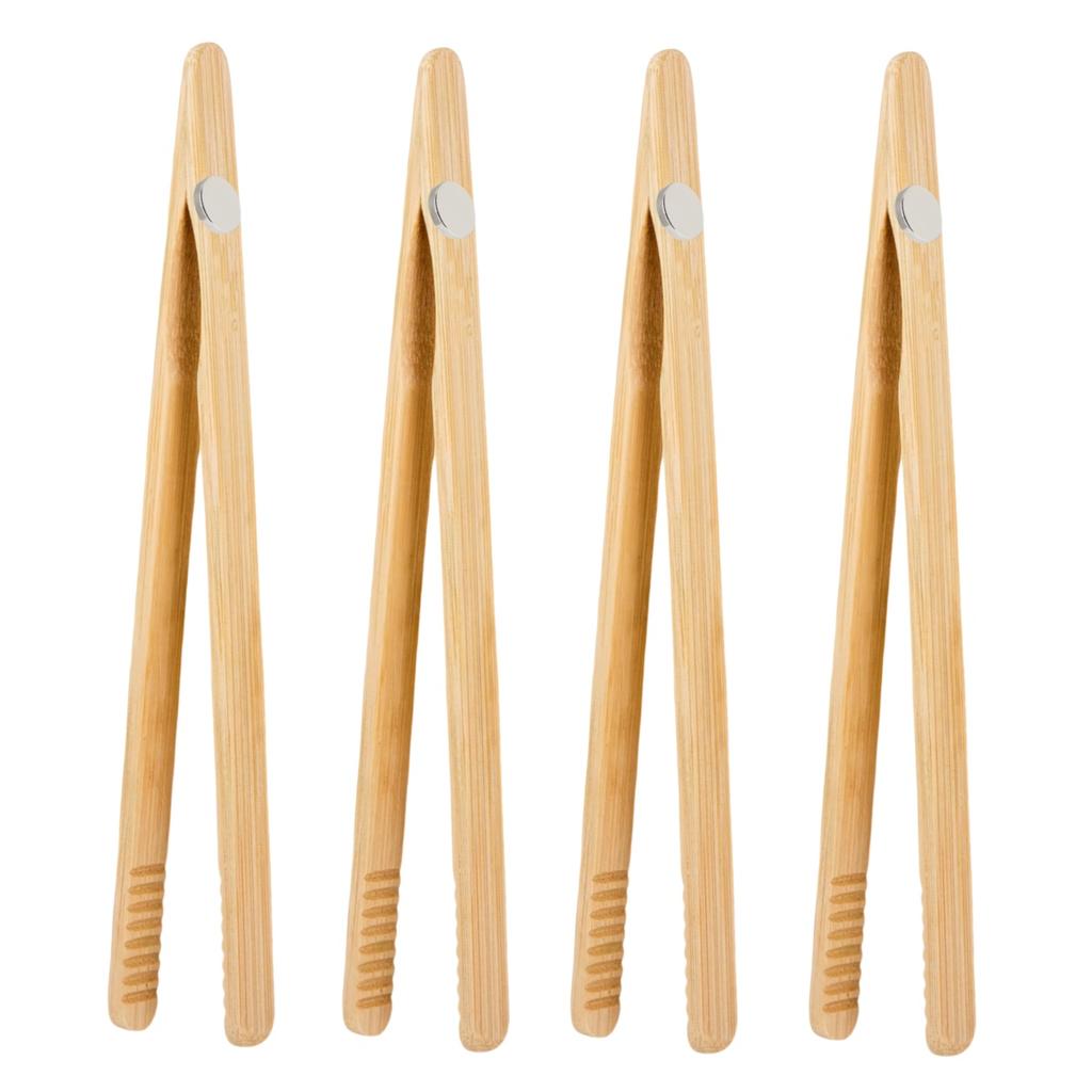 Ergonomic Grip Tongs 7 Inch Kitchen Tongs Daily Cooking Built-in Magnet Effortless Food Serving Hot Toast Lifter