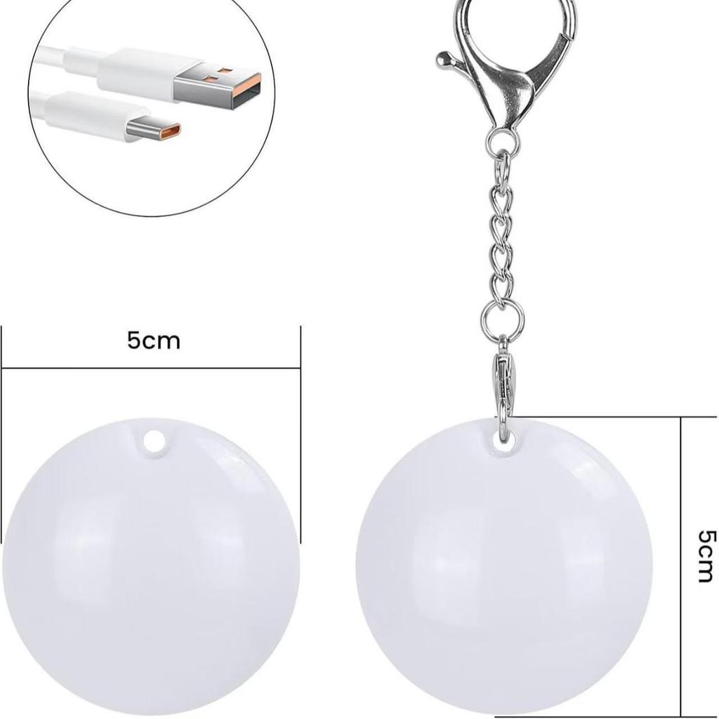 Heart-Shaped LED Keychain: Touch Light, Pendant, Night Light & Bag Finder