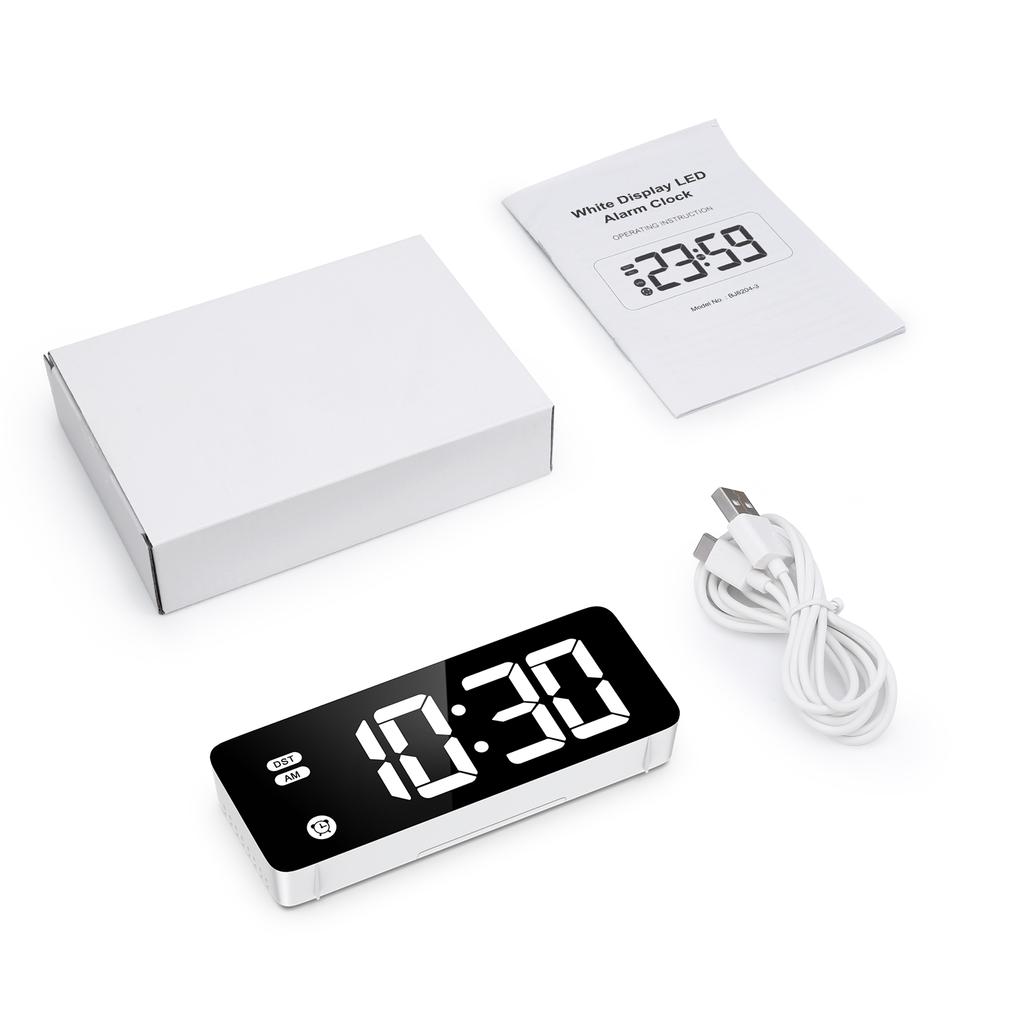 ORIA Digital Alarm Clock 5.8'' LED Digital Clock Compact Table Clock with DST and 12/24H for Bedrooms Home Best Gift