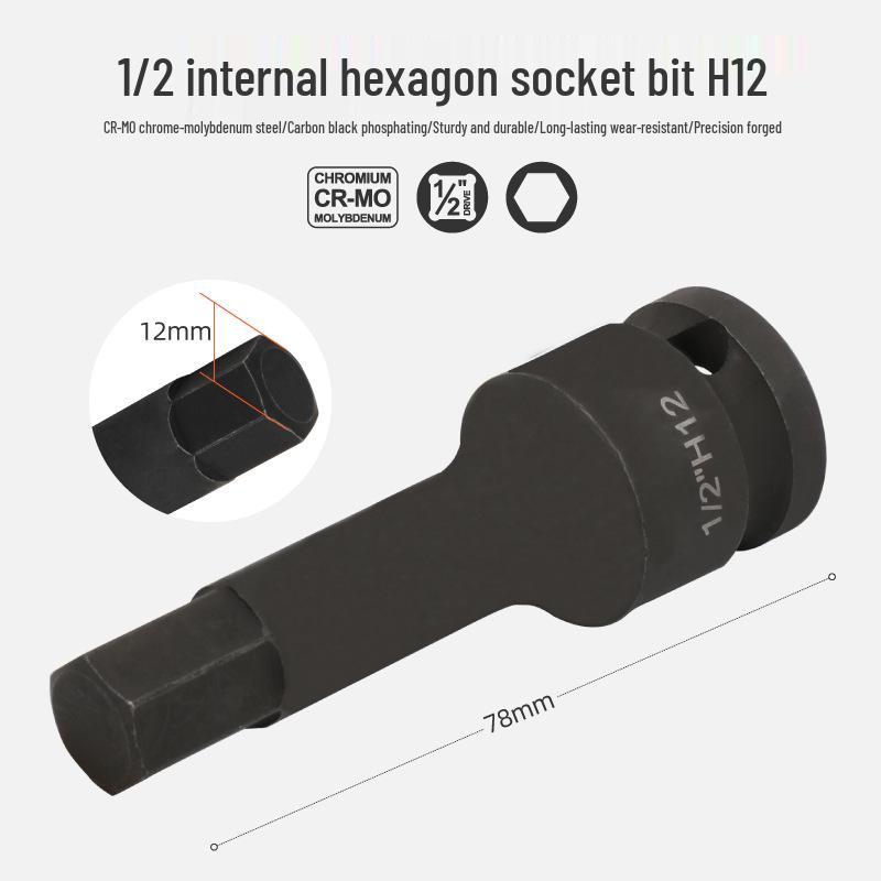 1/2" Electric Hex Socket Wrench and Screwdriver Bit Set