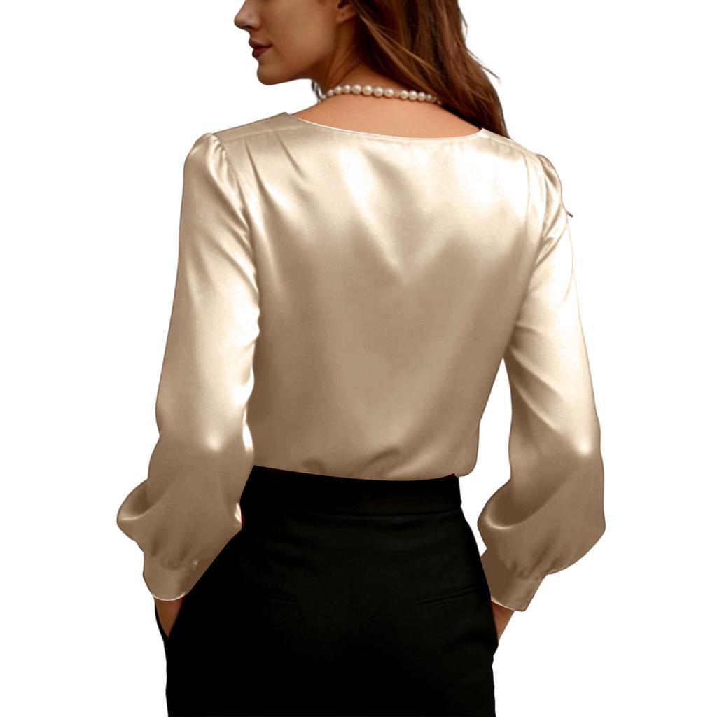 Women's Fashionable, Casual And Versatile Long,sleeved Shirt Top