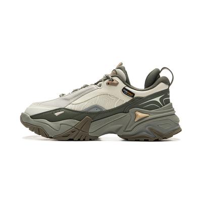 Li Ning CF Suo Qian Xing Ce 3 Bequeme Vielseitige Outdoor Rutschfeste Abriebfeste Low-Top Wanderschuhe Herren Wanderschuhe Hellgrün AHCU037-4
