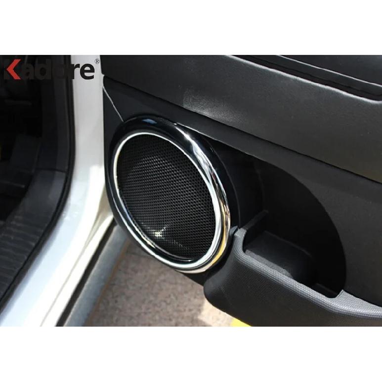 Car Inner Door Audio Speaker Cover Trim For Jeep Compass 2011-2013 2014 2015 Chrome Loudspeaker Ring Frame Interior Accessories