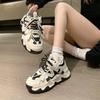2025 Spring and Autumn New Fashionable Street Sponge Cake Shoes Mid Heel Thick Bottom Women Fashion Versatile Shoes