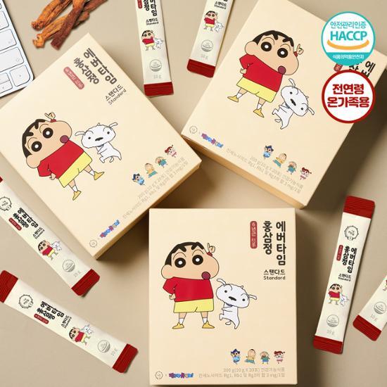 Ryeo Wondam Crayon Shin-chan 6-year-old Red Ginseng Essence Evertime Standard 20 Sachets, Korean Health Food