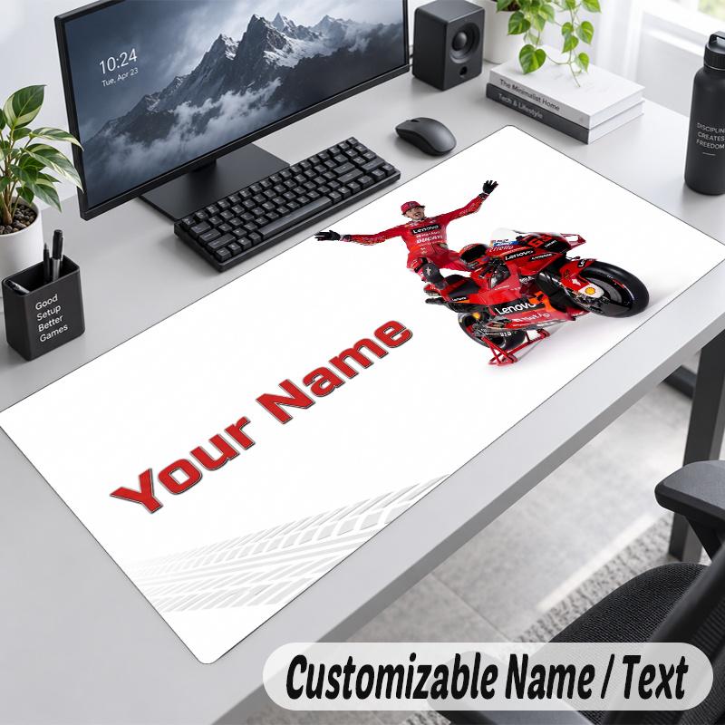 Ducati Corse Personalized Large Mouse Pad Custom Name Text Extended Desk Mat Gaming Mousepad