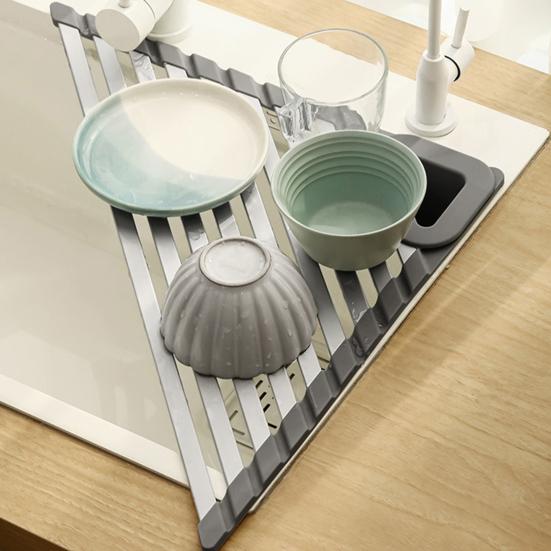 Kitchen Sink Water Filter Rack Stable Triangular Structure Strong Load-bearing Multi-purpose Foldable Sink Storage Rack