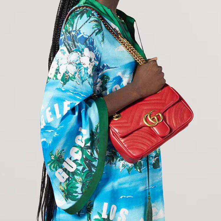 Gucci GG Marmont Matelassé Mini Bag Red Women Shoulder_bags 446744-DTDIT-6433