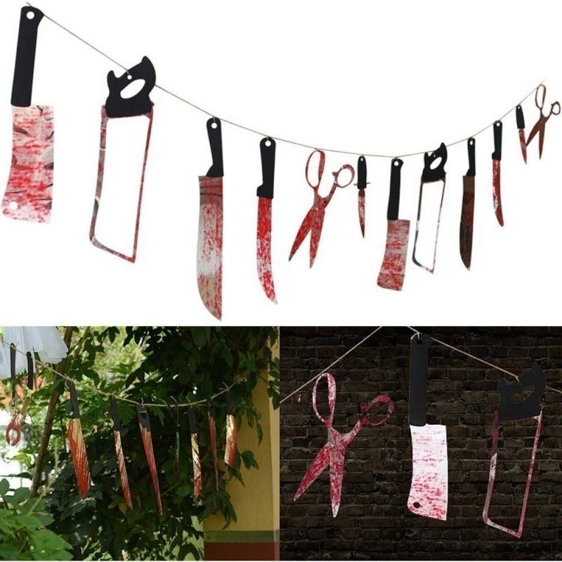Spooky Halloween Party Haunted House Hanging Garland Pennant Banner Decoration K