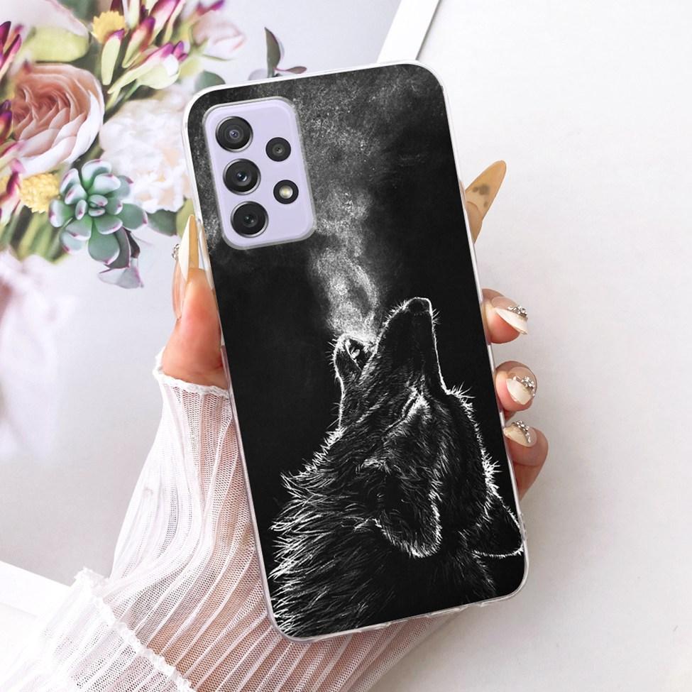 Transparent For Samsung Galaxy A72 4G Case Cute Fashion Flowers Funny Painted Casing For Samsung A72 4G SM-A725M SM-A725F Cover
